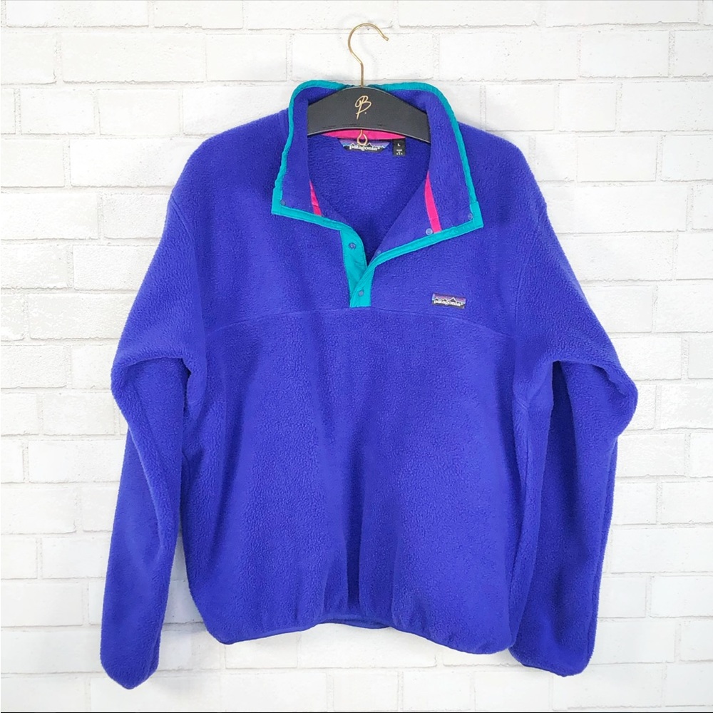 Vintage 1988 Patagonia Synchilla Snap-T Neck Pullover Fleece. Size Large.